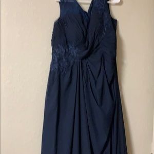 Navy blue long dress
